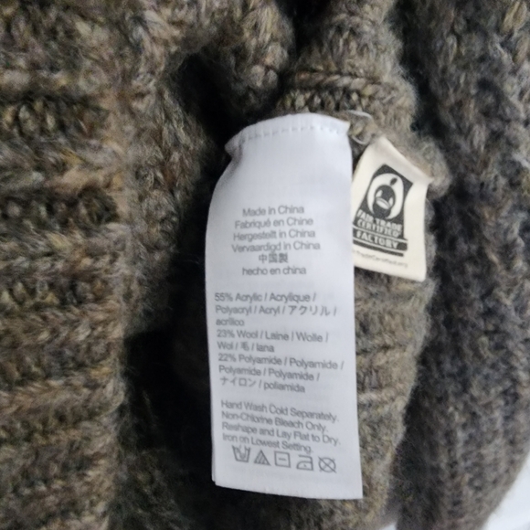 EUC Madewell Puff Sleeve Loretto Mockneck Pullover Sweater in Heather Otter - Picture 13 of 14